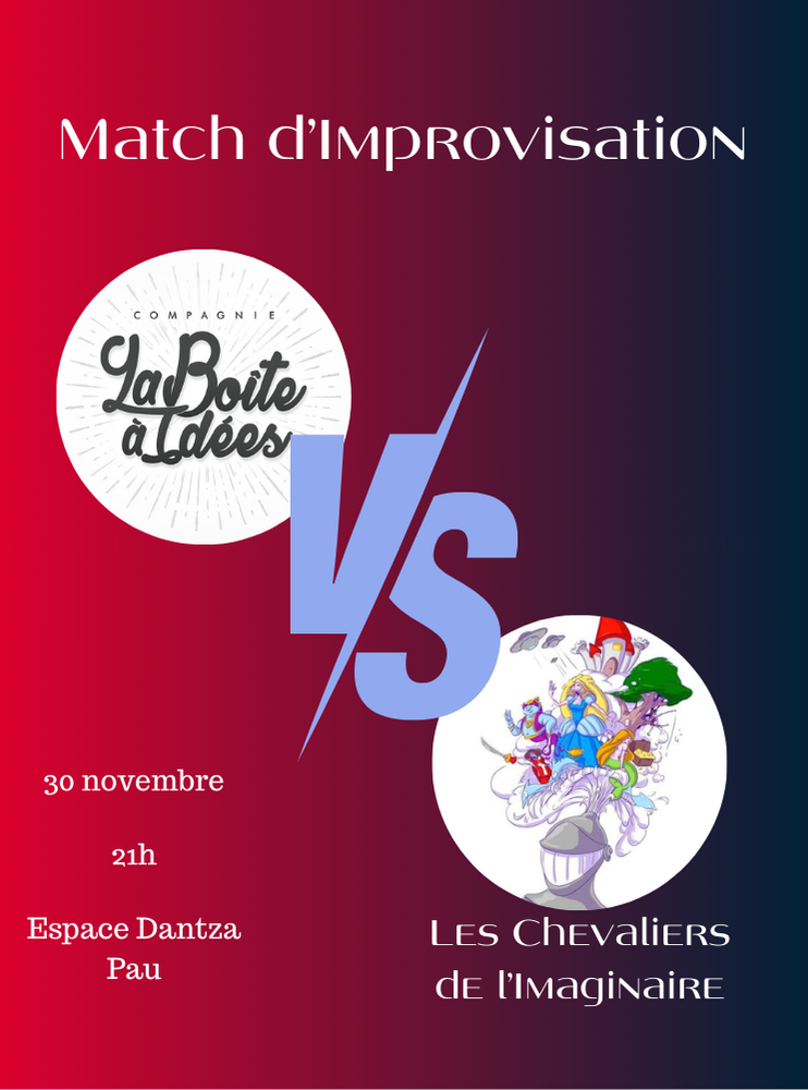 Affiche Match d'Impro : CBAI vs Les Chevaliers de l'Imaginaire